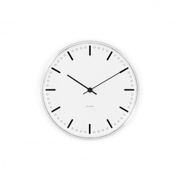 新品 ARNE JACOBSEN wall clock 21cm Arne Jacobsen Clocks Wall clock Ø21 cm in White/Black